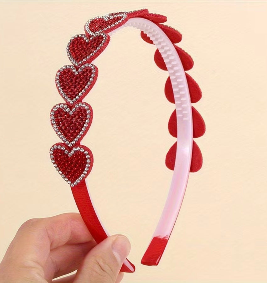 Heart headband - strass valentines