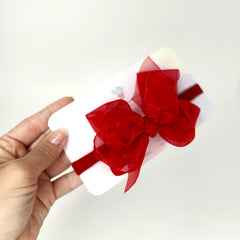 Manu bow - organza Headband baby