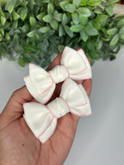 little pair of bows small white