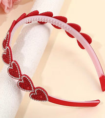 Heart headband - strass valentines