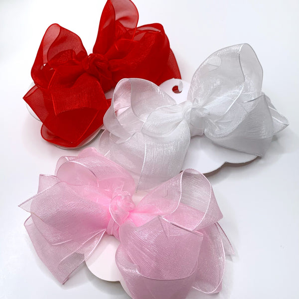 Manu bow - organza Headband baby